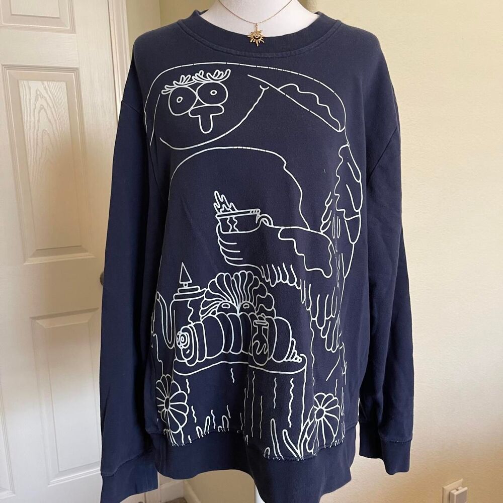 Bonobos Men's Navy and Blue Sweatshirt